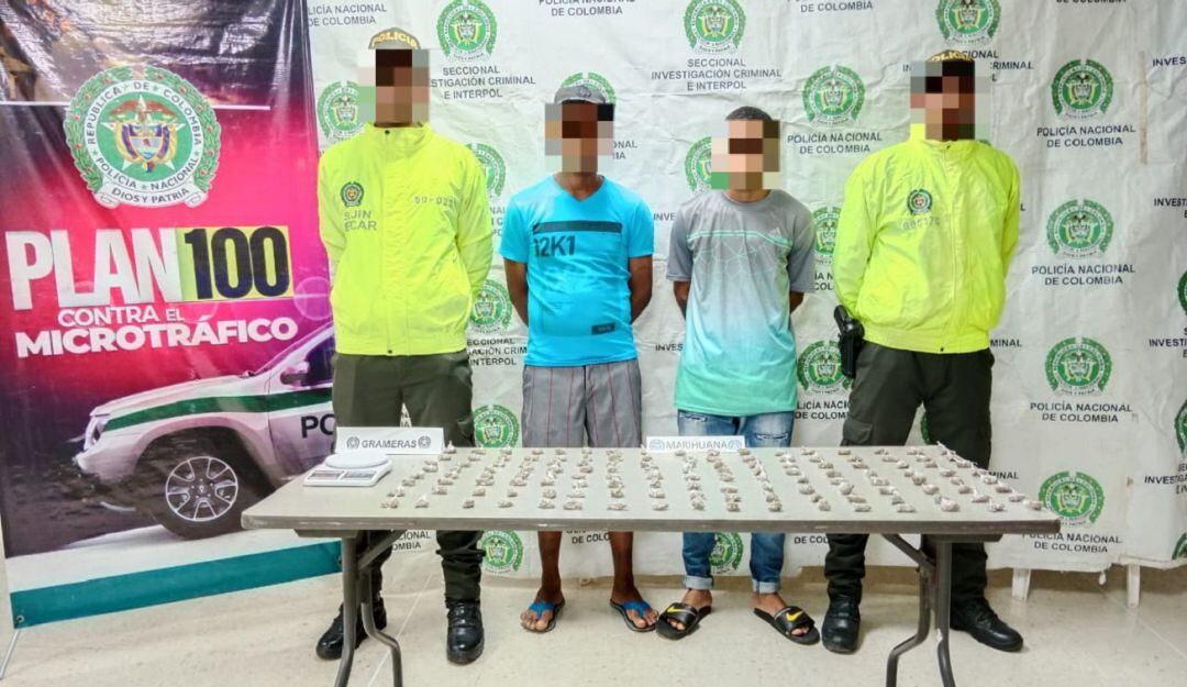La Sijín los detuvo en el barrio Villas de Aranjuez con 400 gramos de cocaína