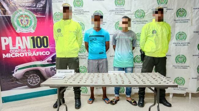 La Sijín los detuvo en el barrio Villas de Aranjuez con 400 gramos de cocaína