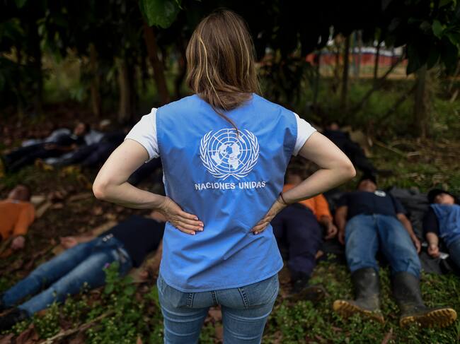 Miembros de Naciones Unidas en territorios de Colombia.
(Foto: JUAN BARRETO/AFP via Getty Images)