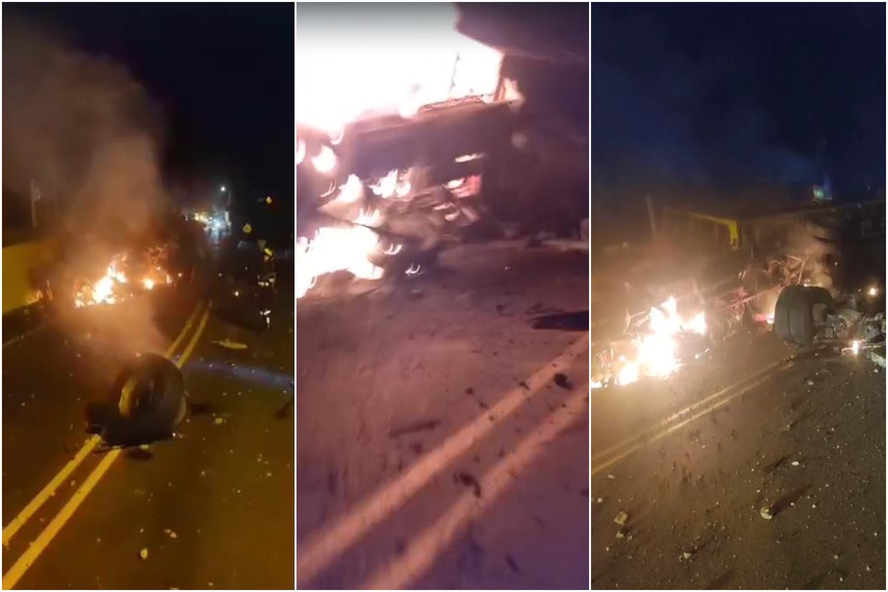 Accidente en la vía Alto de la Línea - Cajamarca