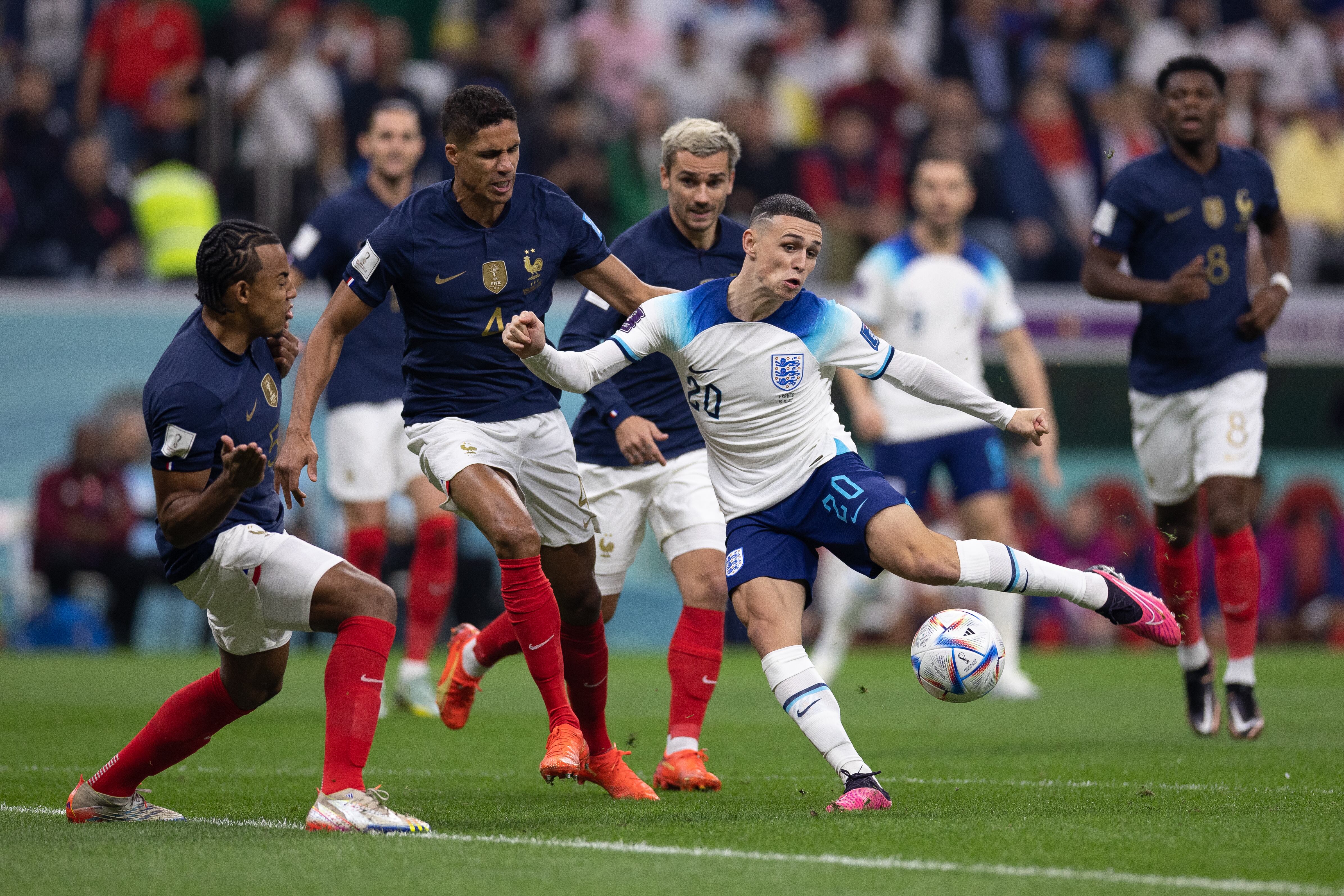 Duelo entre Francia e Inglaterra durante el Mundial de 2022. (Photo by Simon Bruty/Anychance/Getty Images)