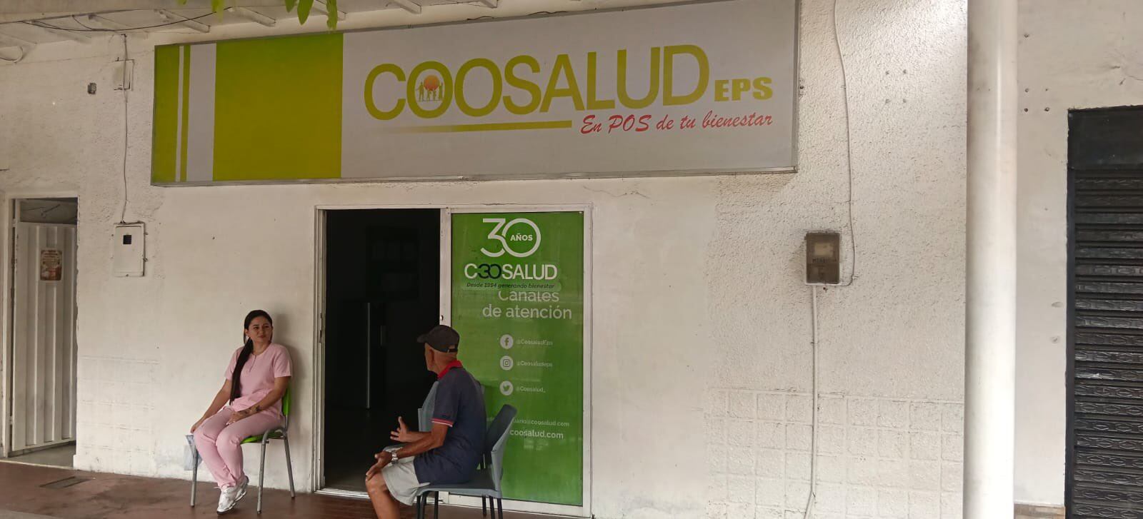Sede de Coosalud EPS se quedó sin luz en La Esperanza por falta de pago. / Foto: Cortesía.
