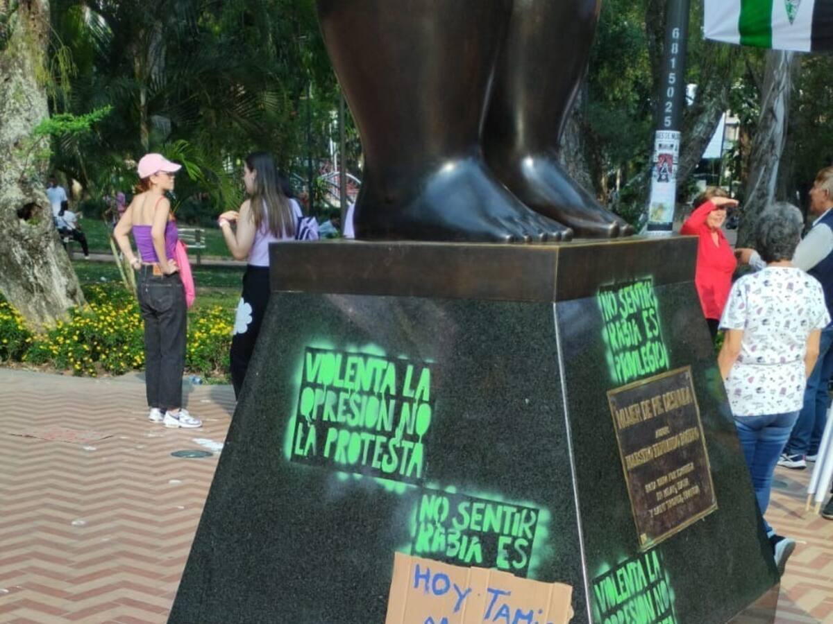 Nuevamente vandalizan la Gorda de Botero del San Pío