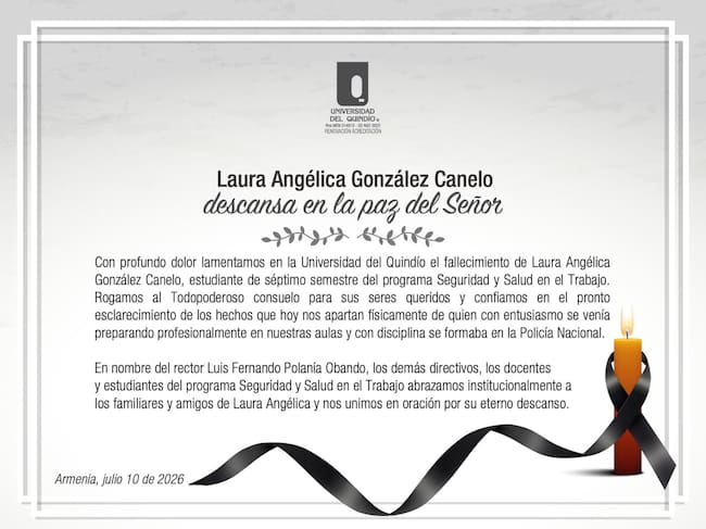 Mensaje de la Universidad del Quindío