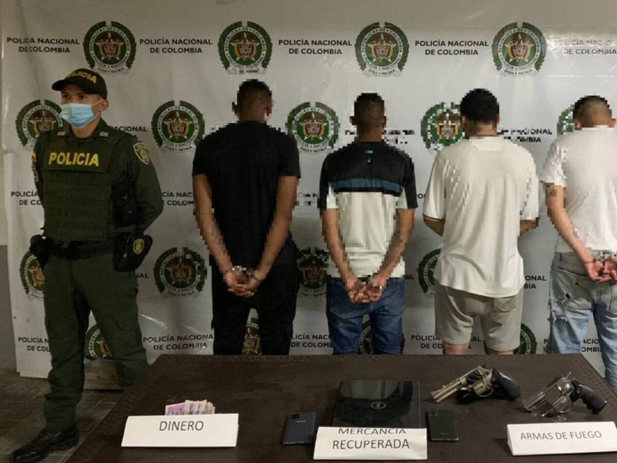 Capturan a cuatro delincuentes en Melgar, Tolima