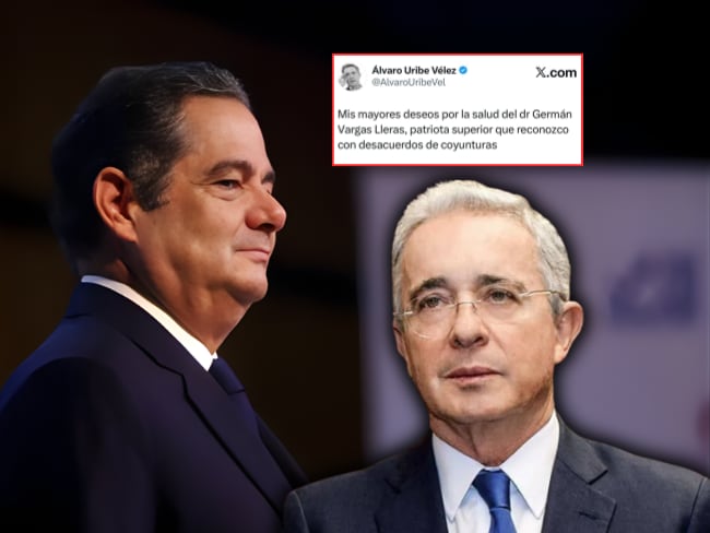 Ex vicepresidente de la República, Germán Vargas Lleras; y expresidente Álvaro Uribe 