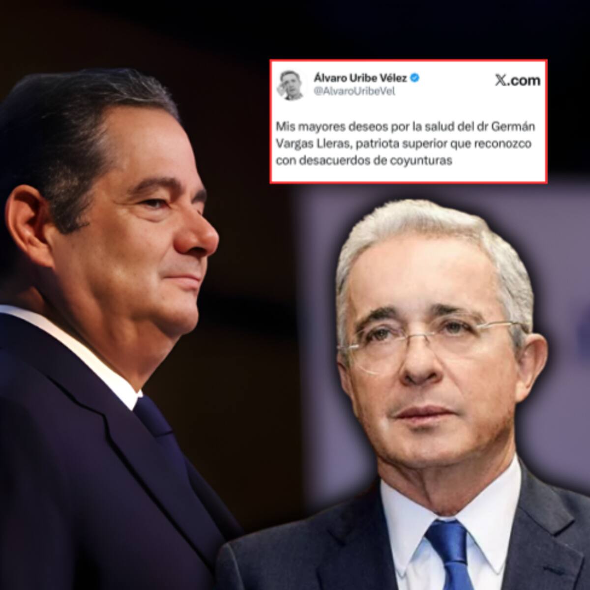 Álvaro Uribe publicó un mensaje sobre la salud de Germán Vargas Lleras: esto dijo