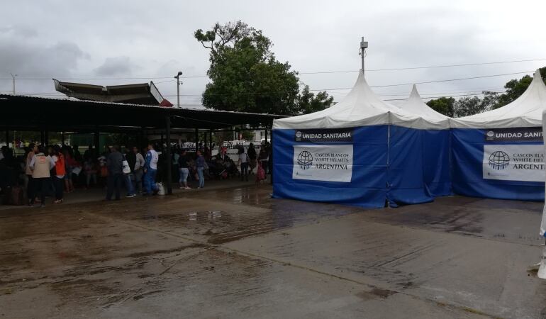 Puestos de atención medica de los Cascos Blancos de Argentina en la frontera de Cúcuta y Venezuela