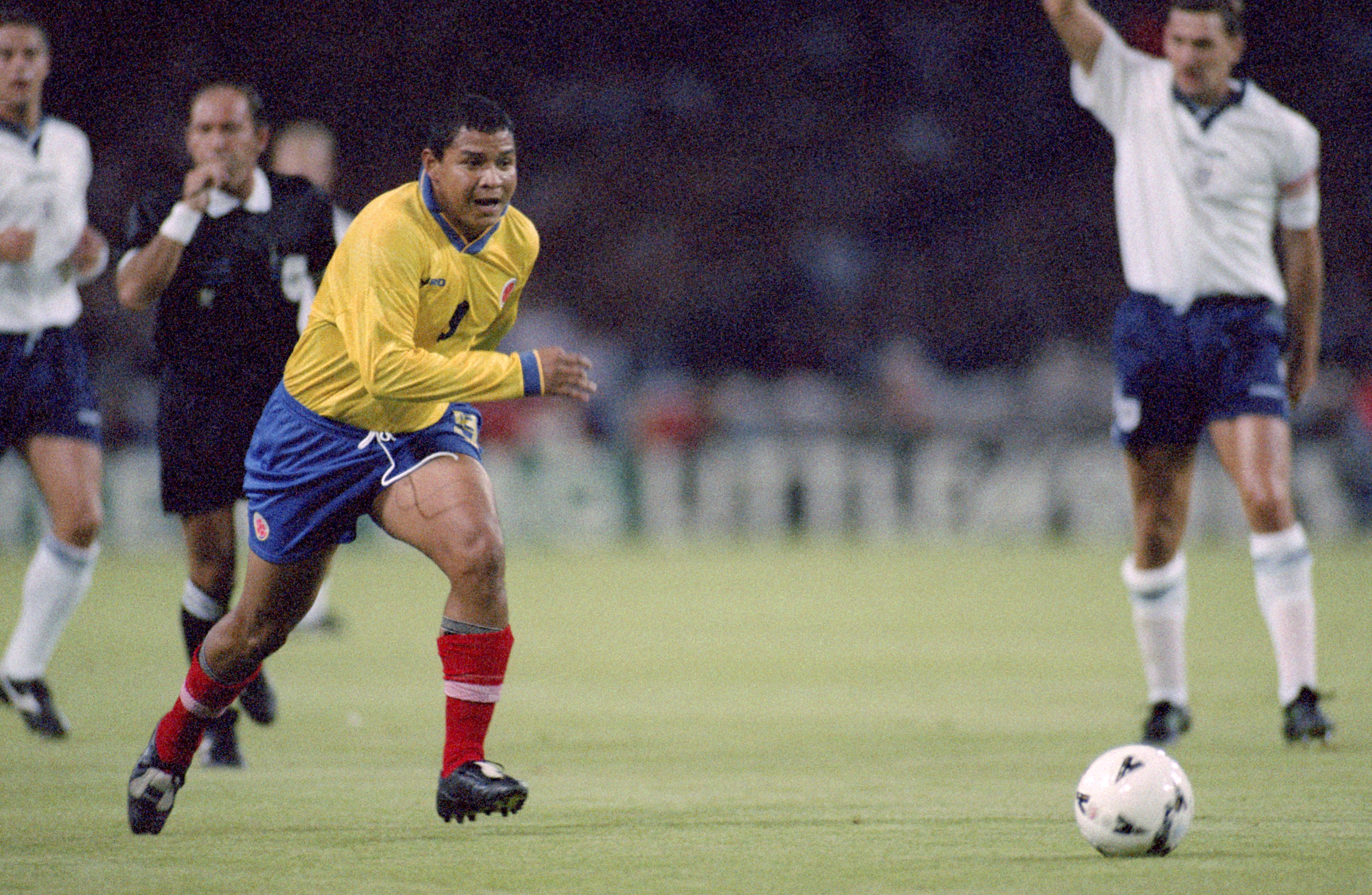 6 September 1995, Wembley - International Friendly - England v Colombia - Ivan Rene Valenciano of Colombia. Photo by Mark Leech/Offside via Getty Images)