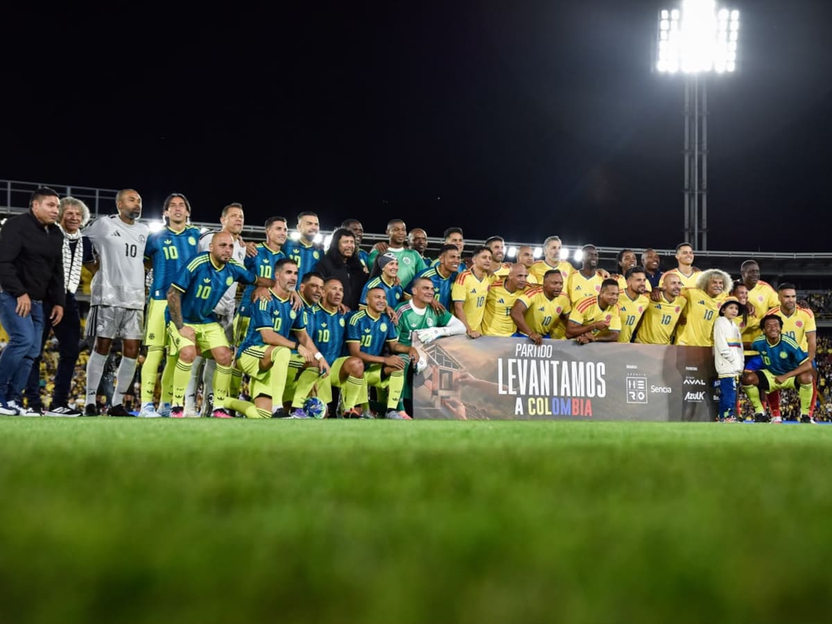 Las leyendas del fútbol colombiano se unieron en el partido ‘Levantamos a Colombia’: resumen y goles