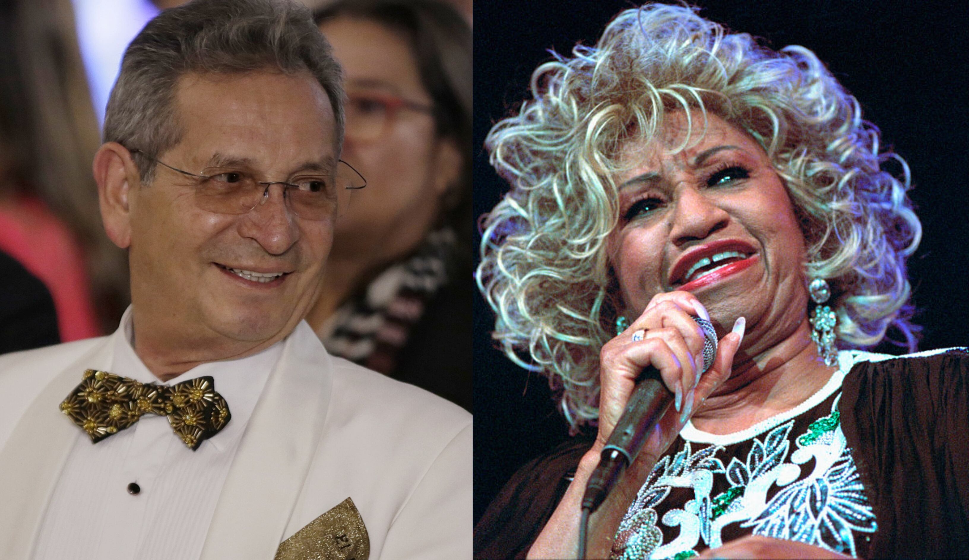 Darío Gómez y Celia Cruz. Fotos: Colprensa/GettyImages.