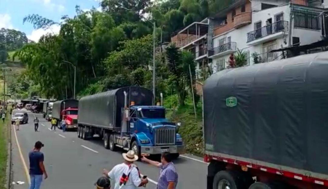Bloqueo de camioneros.