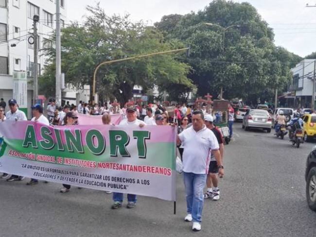 Marcha docentes Asinort en Cúcuta