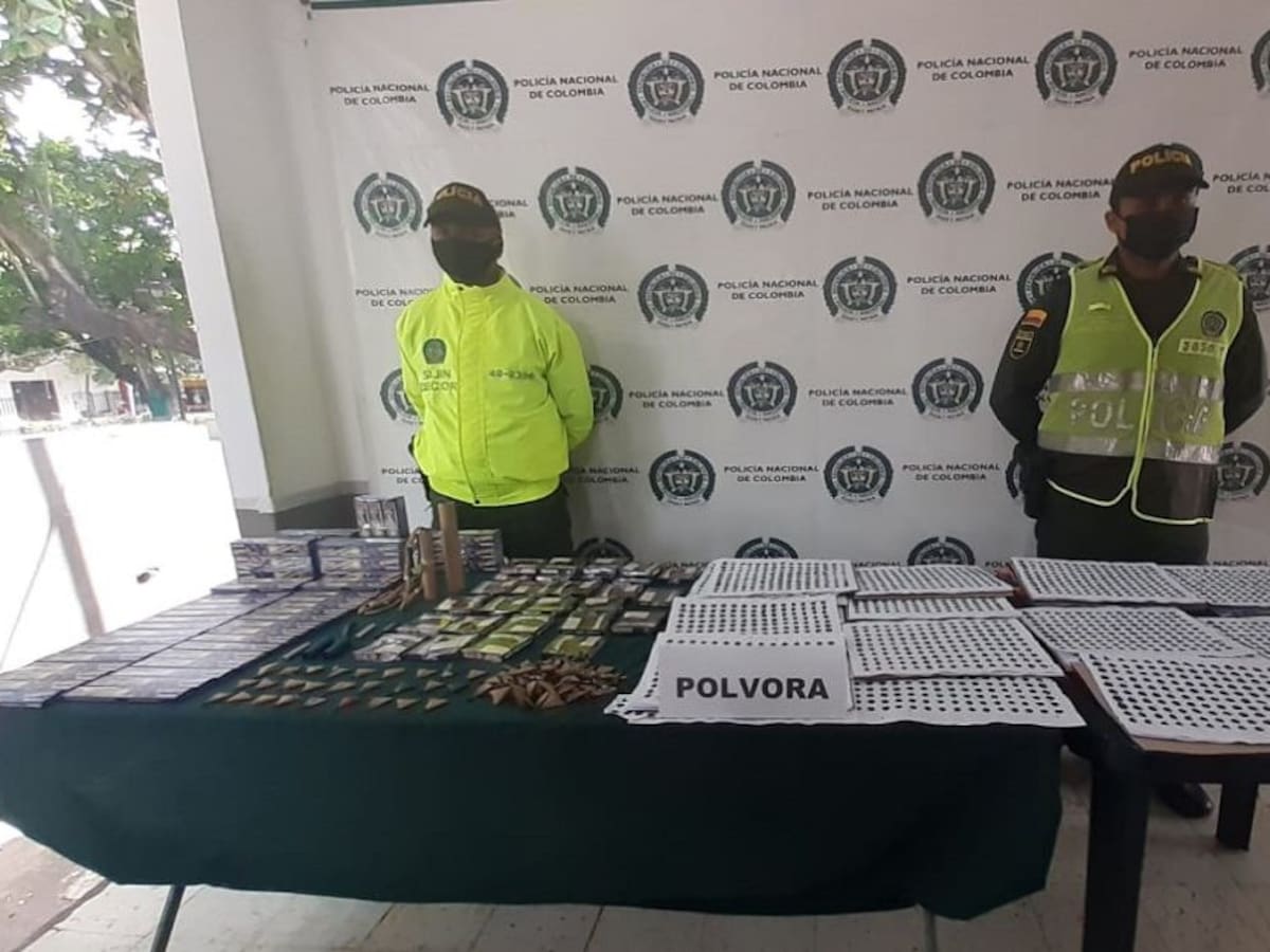 Policía incauta 15 kilos de pólvora en Buenavista, Córdoba