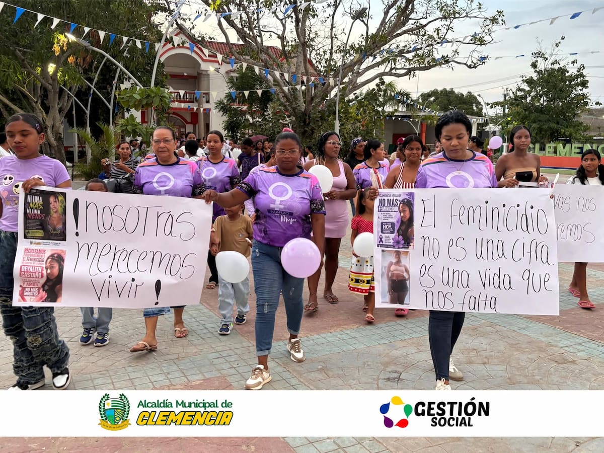 Marcha pacífica rechazó asesinato de una mujer en Clemencia- Bolívar
