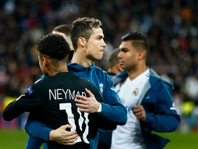 Cristiano Ronaldo junto con Neymar