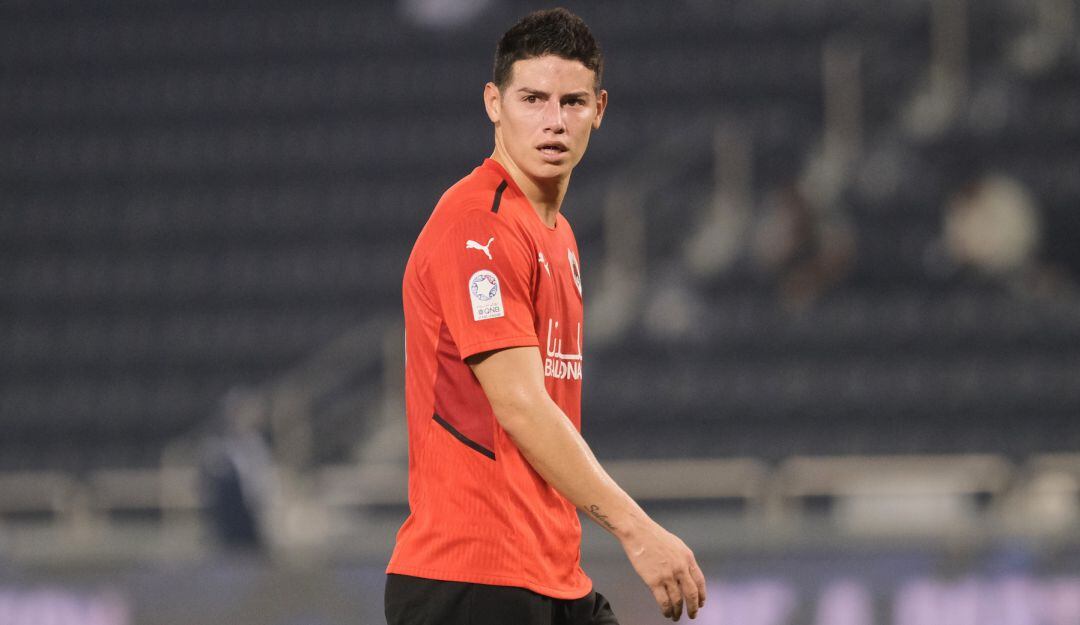 James Rodríguez en su último partido con Al-Rayyan en marzo