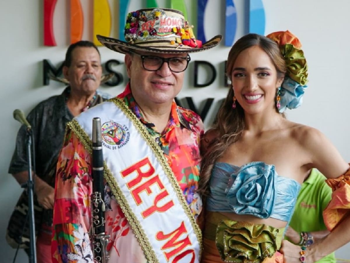 Melissa Cure, Reina del Carnaval de Barranquilla 2024 y Juventino Ojito, Rey Momo