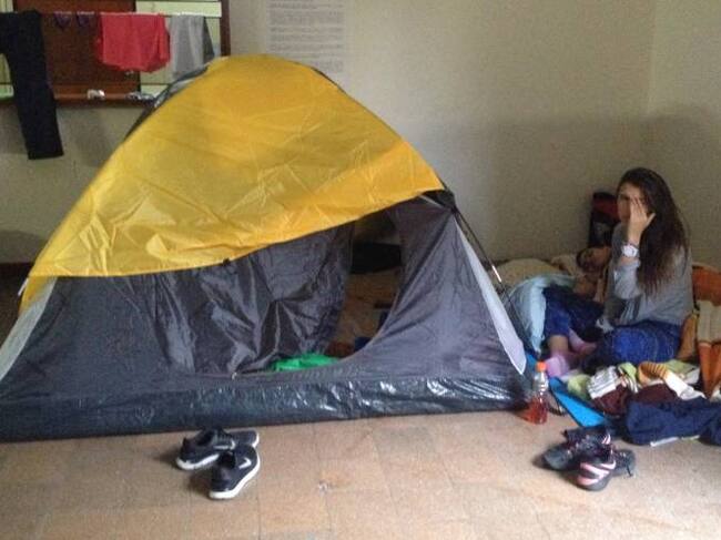 Estdiantes en huelga en Unilibre.