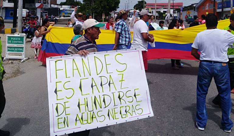 Protesta en Flandes, Tolima