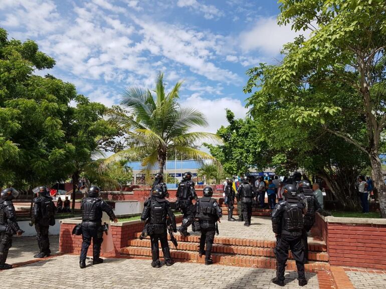 Disturbios en la Universidad del Atlántico.