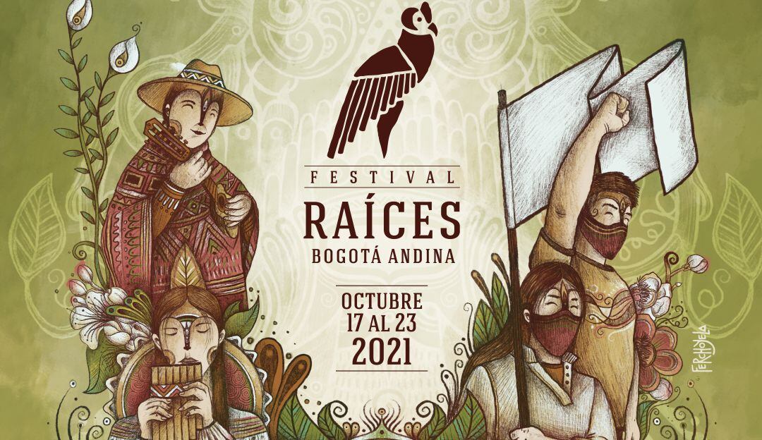 La pieza artística del festival. Dibujo de Fercho Yela y Diseño Gráfico de Maria Fernanda Villota.