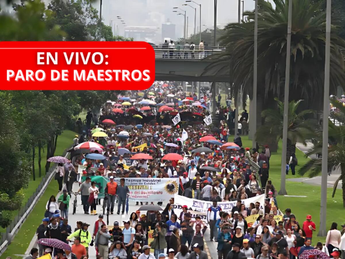 Paro 24 de abril 🔴EN VIVO: Así avanzan marchas de maestros en Bogotá, puntos bloqueo y TransMilenio