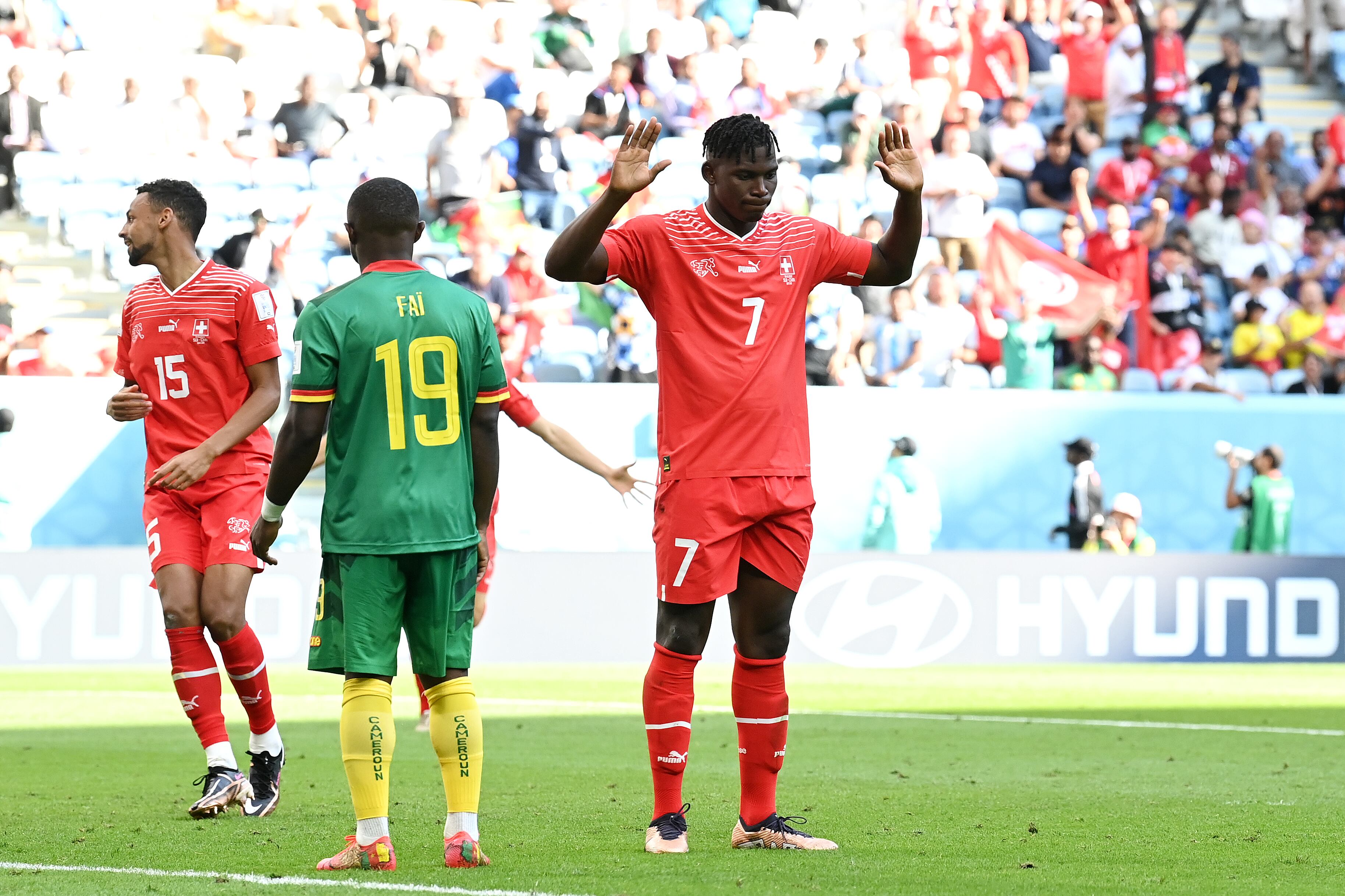 Breel Embolo le dio la victoria a Suiza frente a Camerún. (Photo by Claudio Villa/Getty Images)