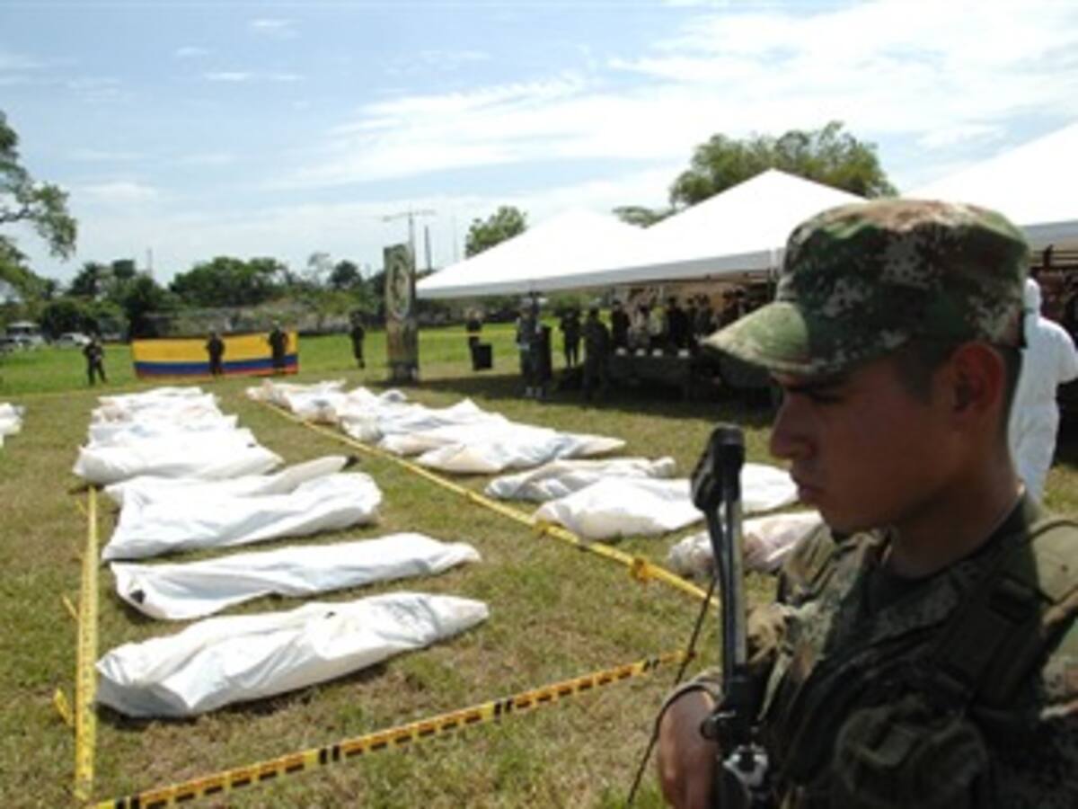 Ya fueron identificados 17 de los 34 guerrilleros muertos en Meta