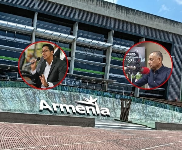 Concejal Jonatan Rojo/ James Padilla, alcalde de Armenia. Foto: Adrián Trejos/ concejo de Armenia