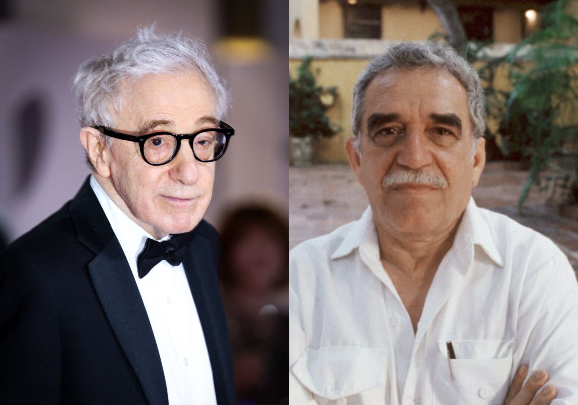 Woody Allen y Gabriel García Márquez. Foto: (Photo by Maria Moratti/Getty Images) / (Photo by Ulf Andersen/Getty Images)