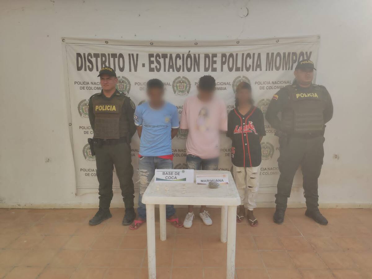 Presuntos traficantes de drogas fueron capturados en Mompox