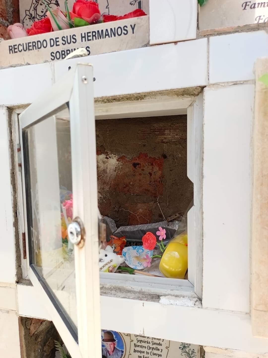 Tumbas vandalizadas en Lourdes, Norte de Santander / Foto: Cortesía