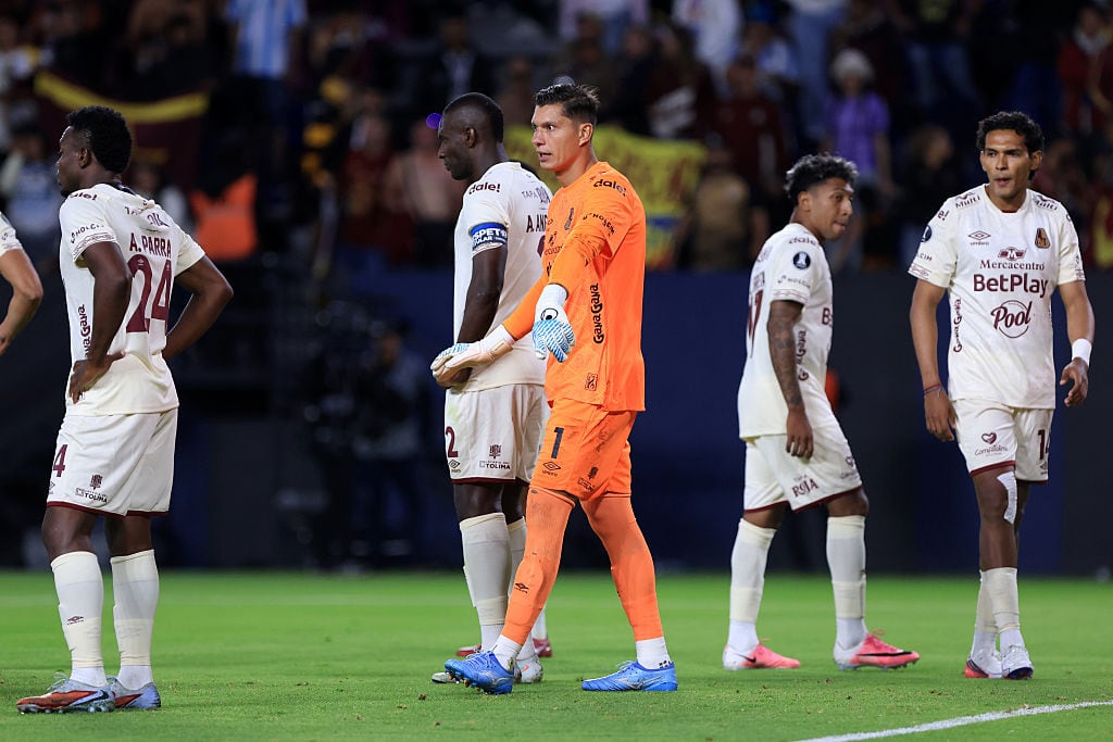 Jugadores del Deportes Tolima tras quedar eliminados de la Copa LIbertadores 2026 / Getty Images