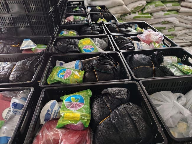 Kits de seguridad alimentaria en Urabá. Foto: Gobernación de Antioquia.