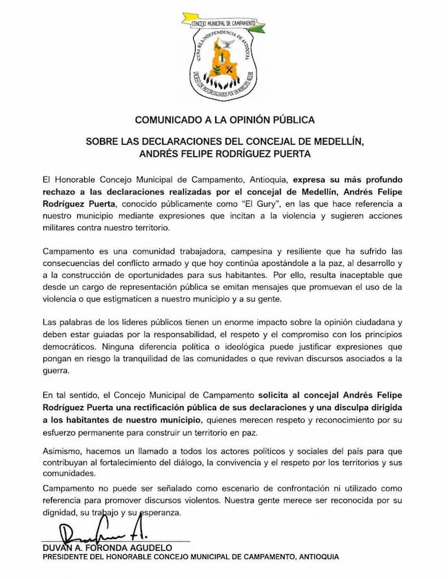 Comunicado Concejo de Campamento
