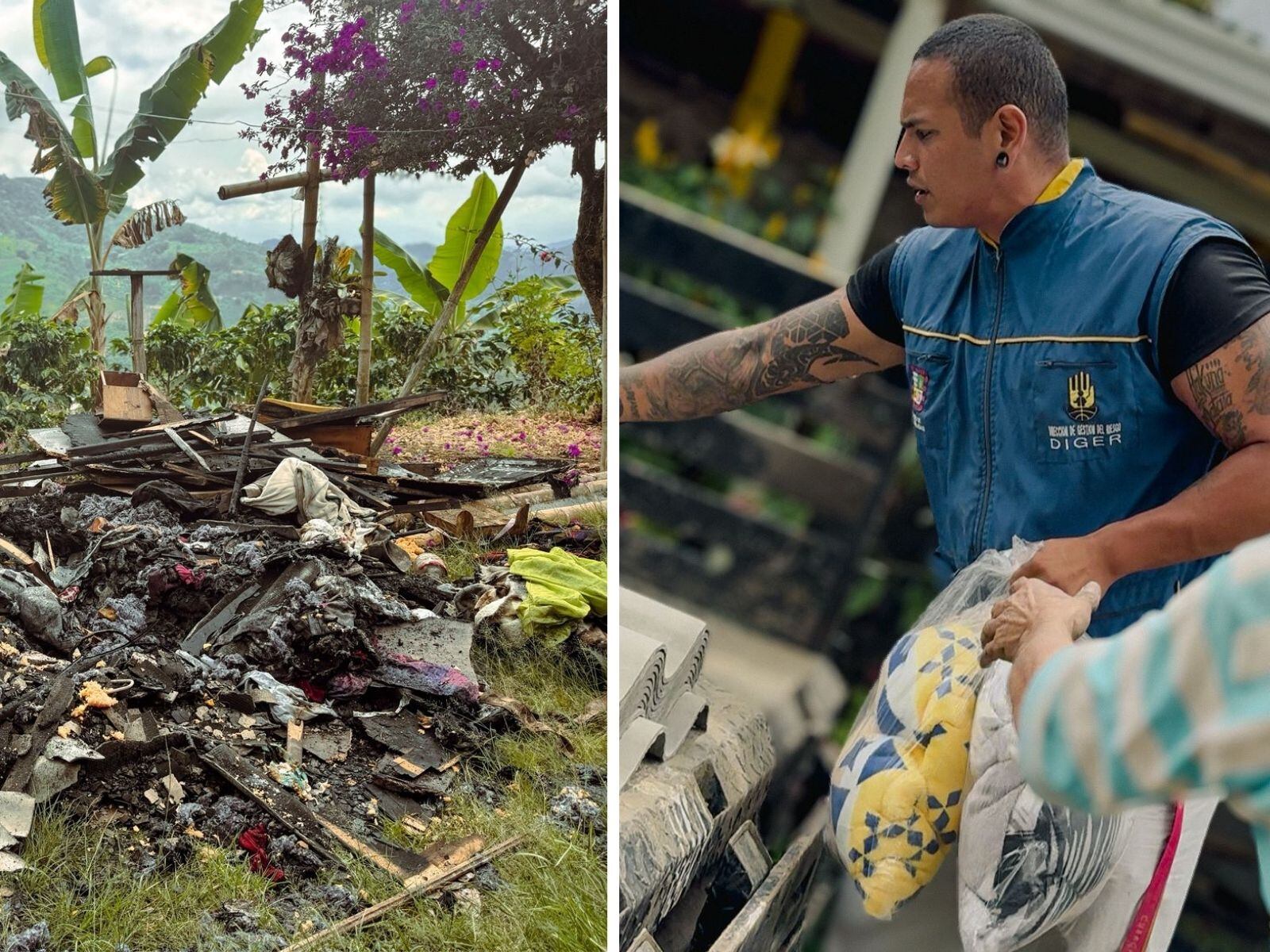 Incendio estructural en Dosquebradas (foto: Alcaldía de Dosquebradas)