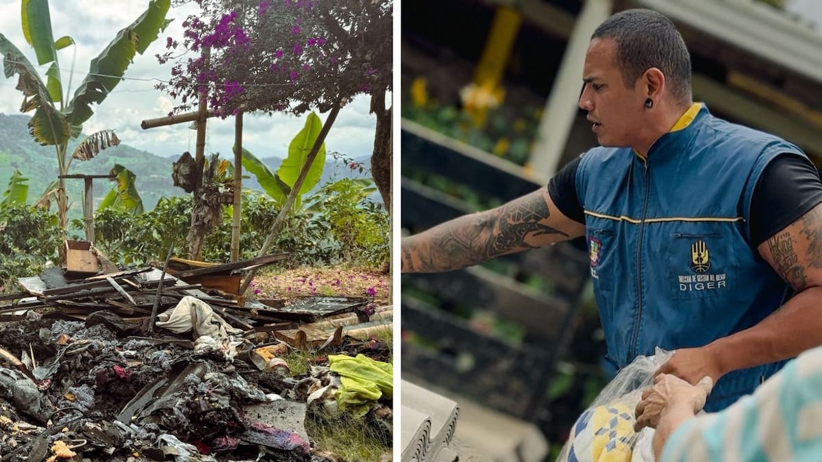 Incendio estructural en zona rural de Dosquebradas; familia campesina lo perdió todo