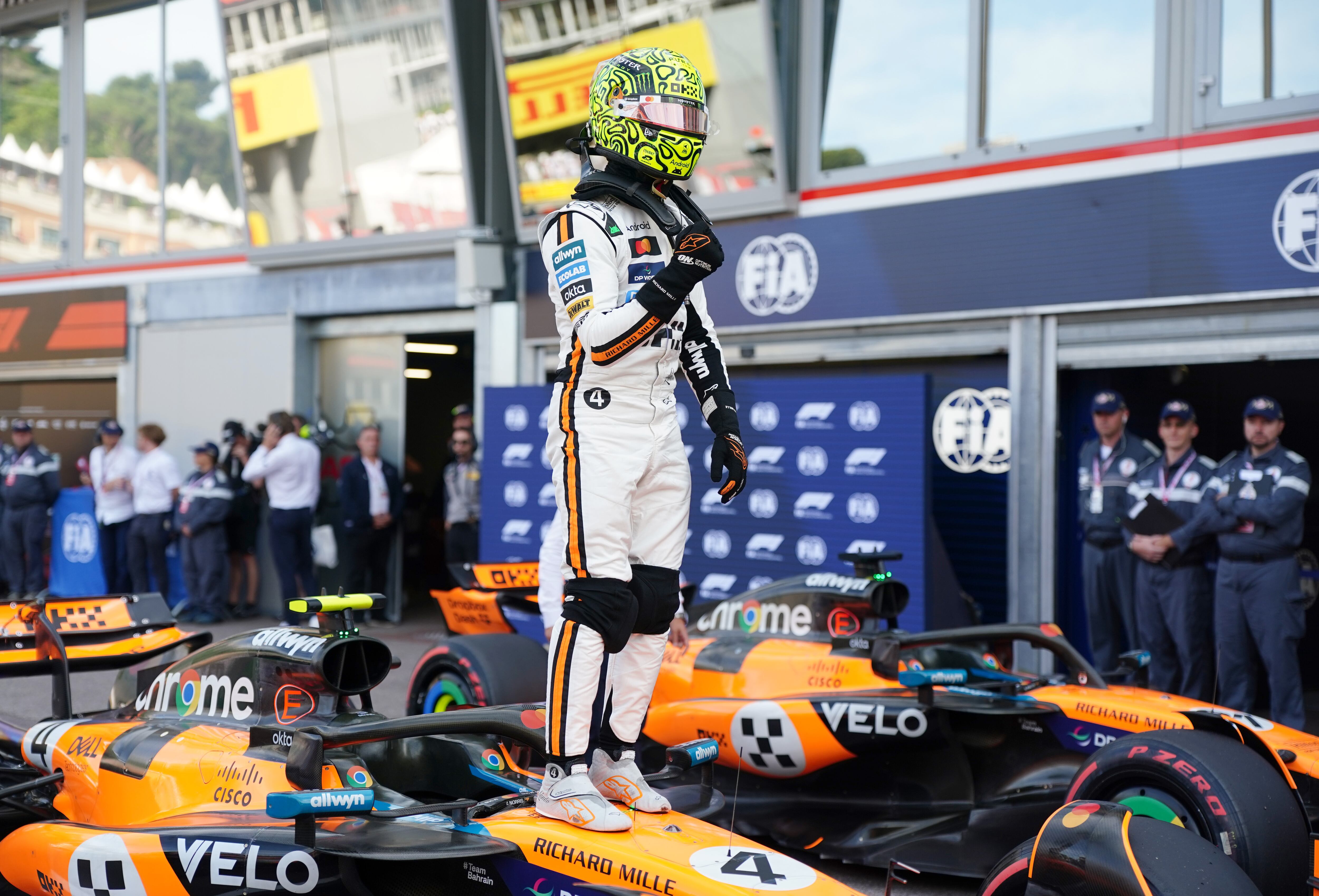 Lando Norris le roba el show a Leclerc en el Gran Premio de Mónaco // Getty Image