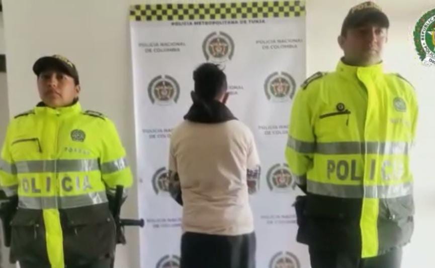 Aprensión a menor de edad / Cortesía: Policía Metropolitana de Tunja.