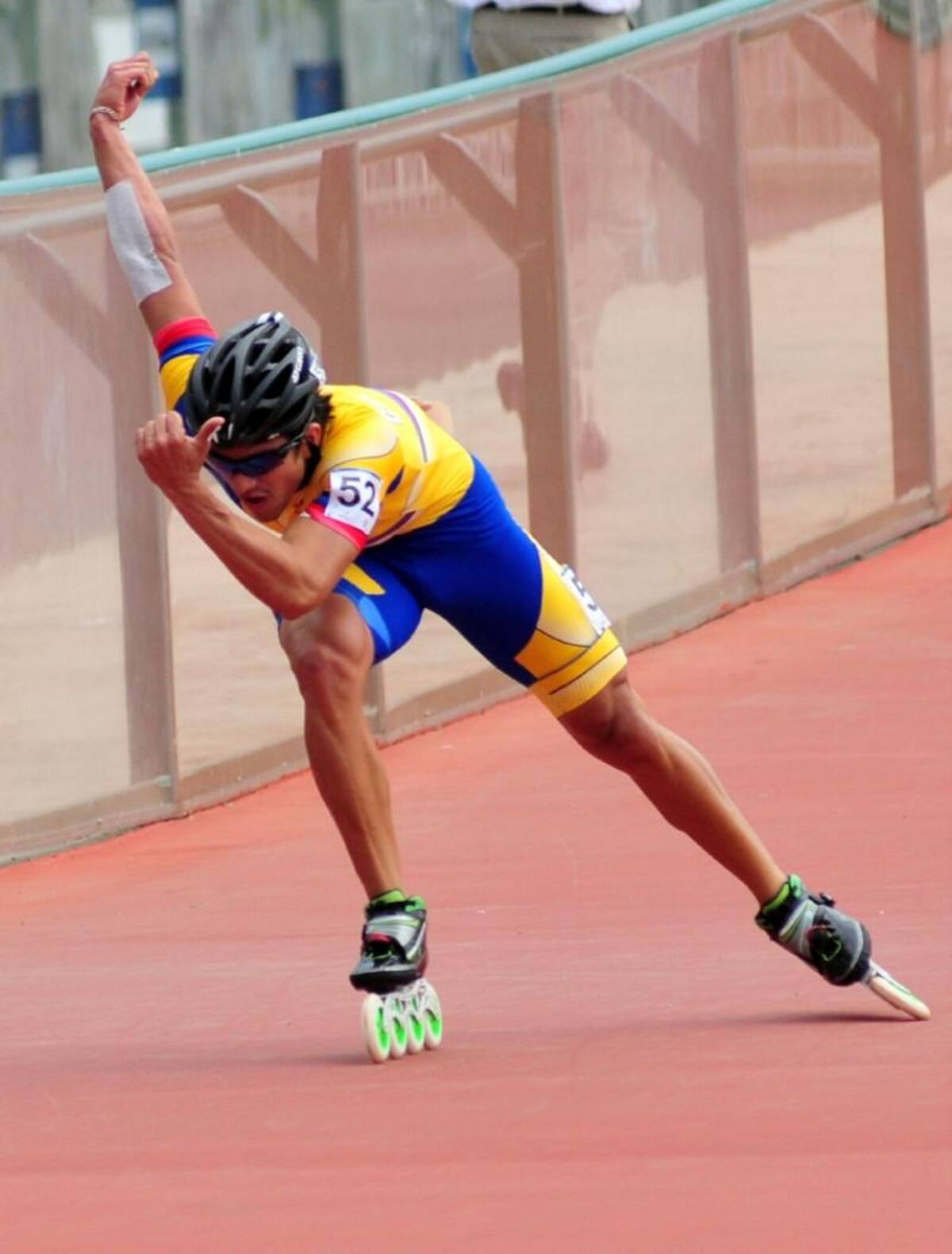 Pedro Causil, en la contrarreloj de los 300 metros clasificatoria femenino y masculino.
