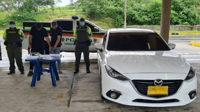El hallazgo se dio en un puesto de control ubicado sobre el kilómetro 8 de esta carretera que une a Cartagena y Barranquilla