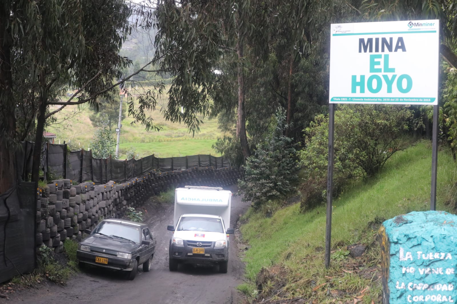 Ingreso a una de las minas afectadas en Suatatusa Cundinamarca