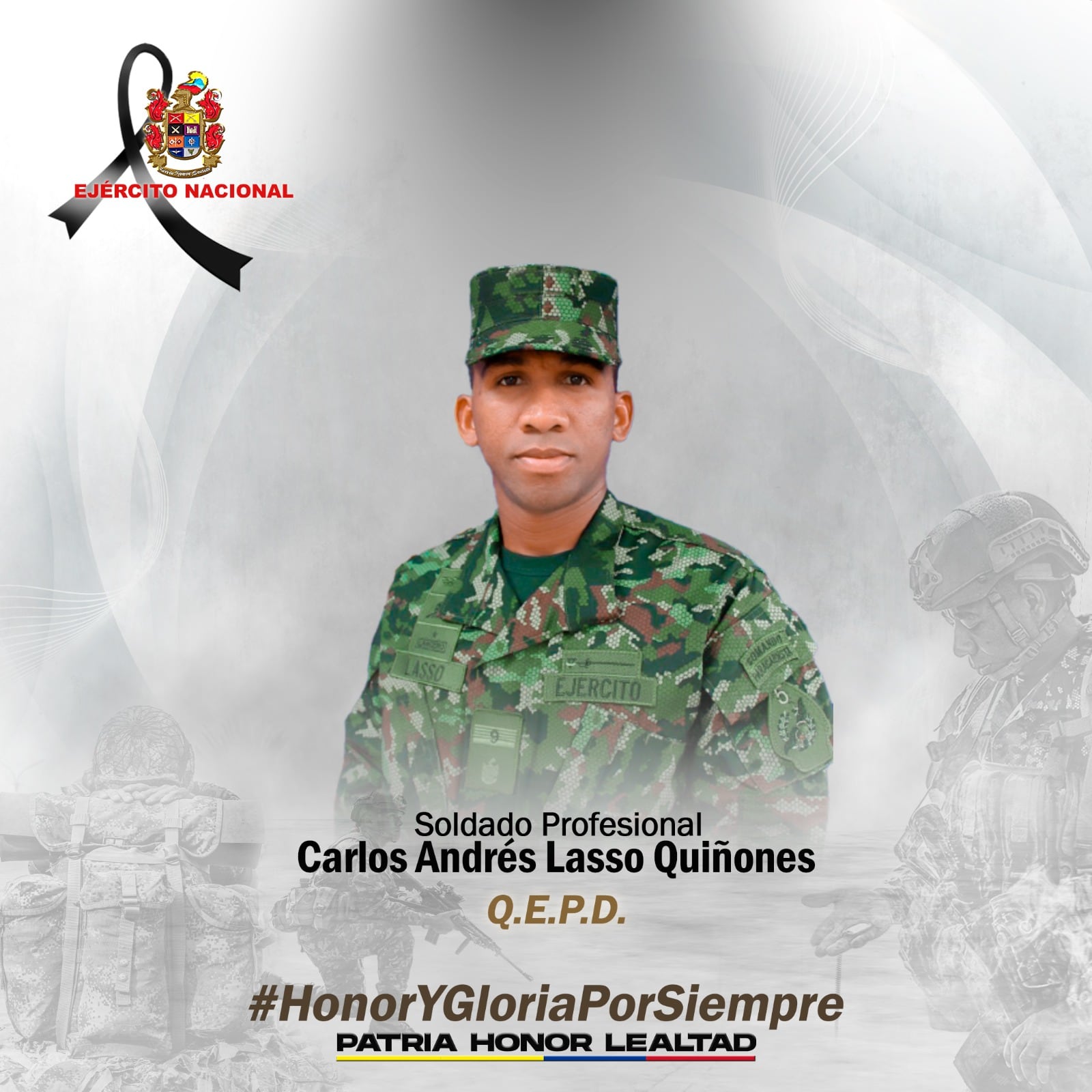 Soldado asesinado por el ELN en zona rural de El Zulia / Foto: Ejército Nacional