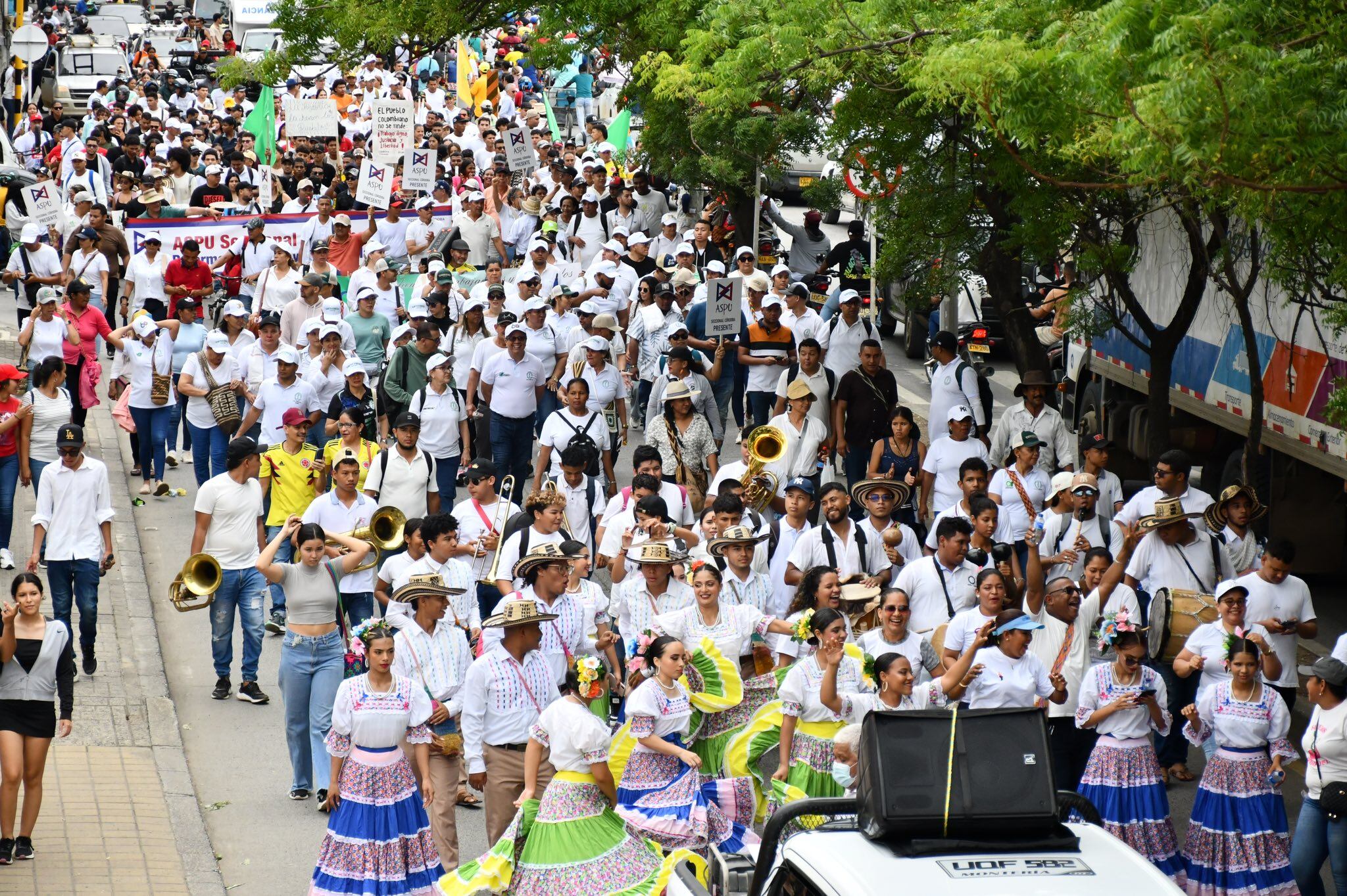 Marcha del 1 de mayo en Montería.