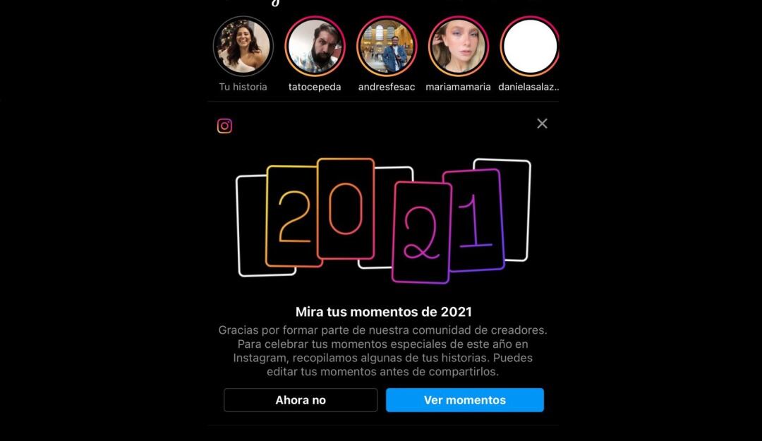 Resumen del año en Instagram