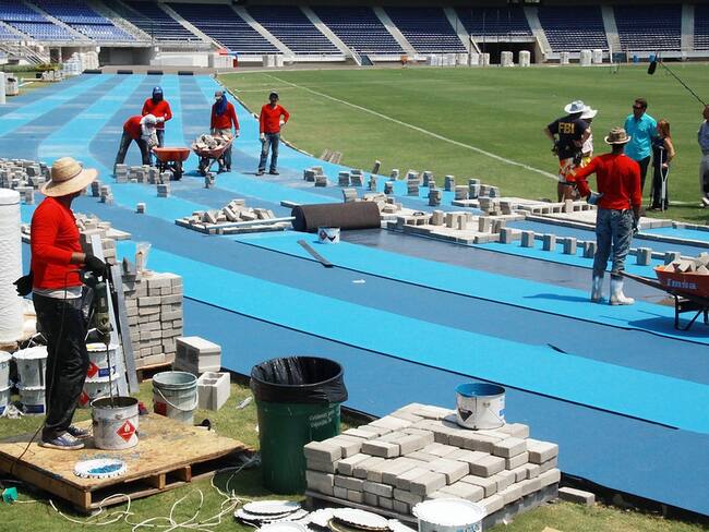 Toma forma la pista atlética del Metropolitano