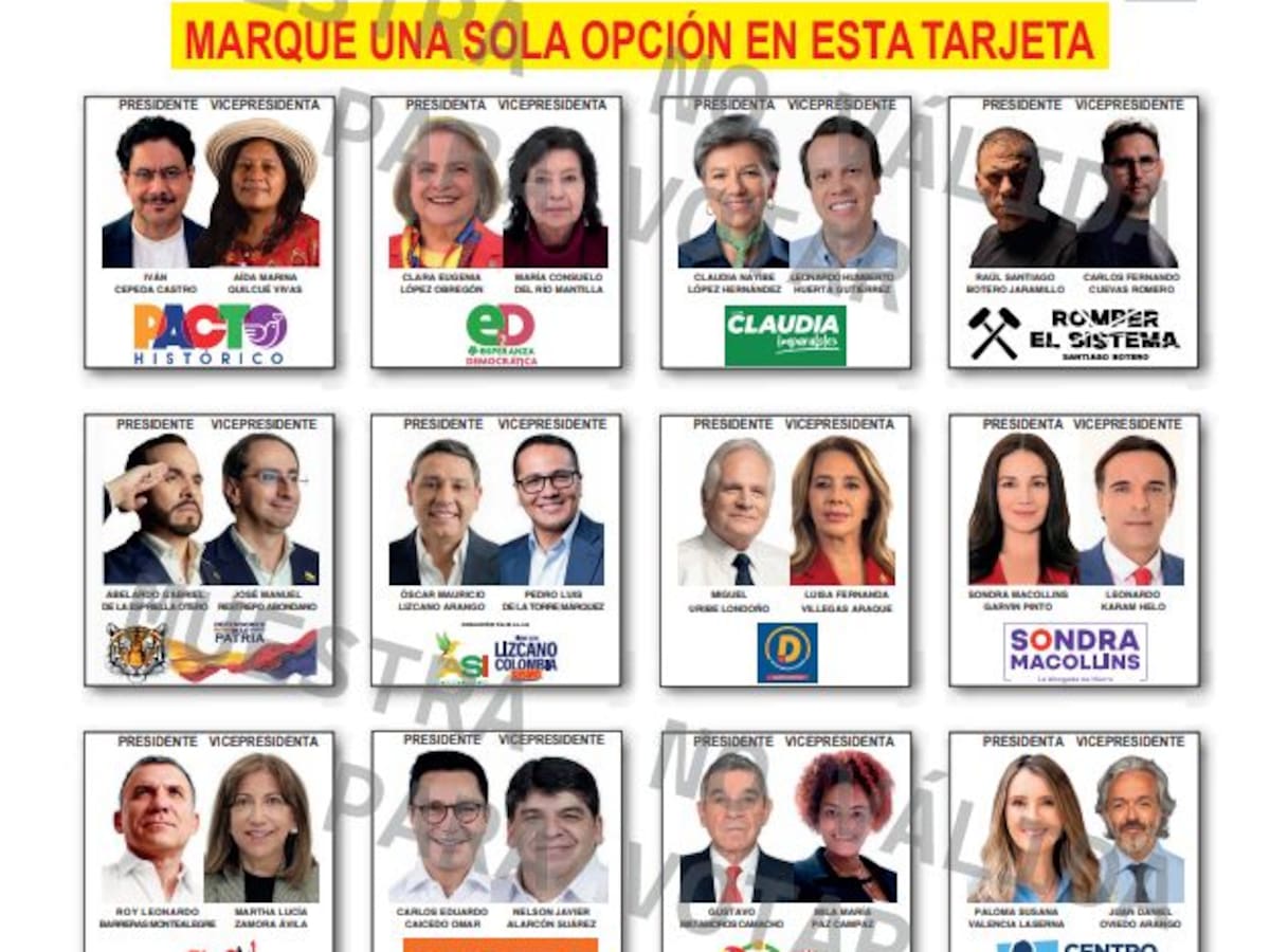 Definido el orden de las 14 fórmulas presidenciales en la tarjeta electoral para el 31 de mayo