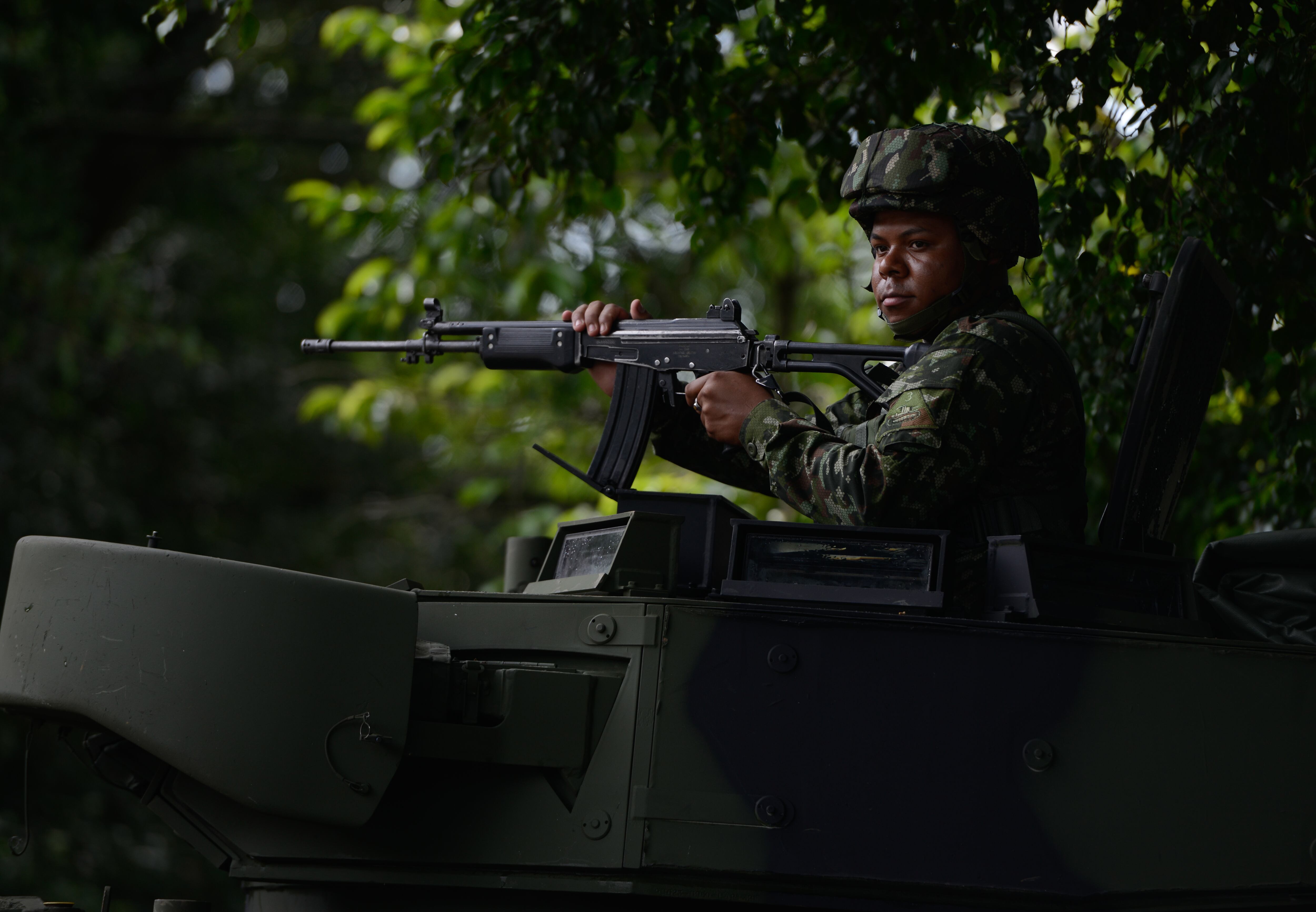 JAMUNDI (COLOMBIA), 13/06/2024.- Soldados del Ejército de Colombia  EFE/ Ernesto Arias