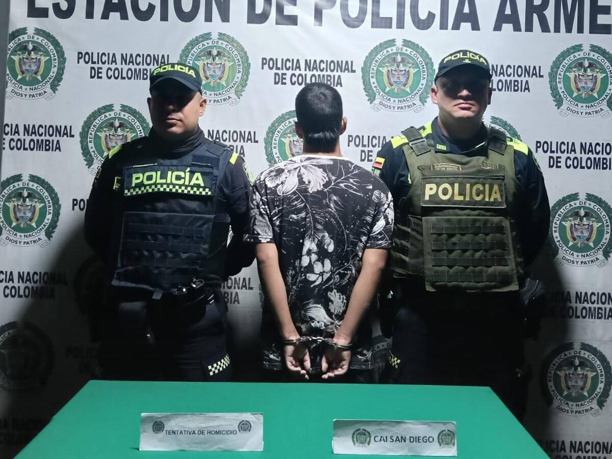 En medio de riña en Armenia un joven resultó herido, otro capturado y un menor de edad aprehendido